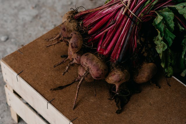 beets on a table