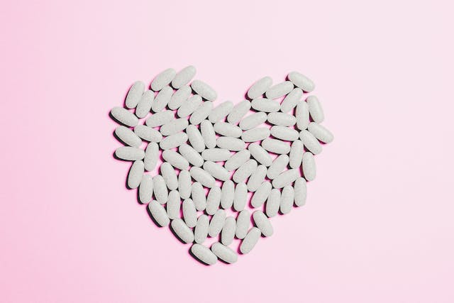 pill sin the shape of a heart