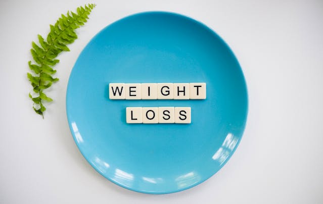 weight loss text on plate