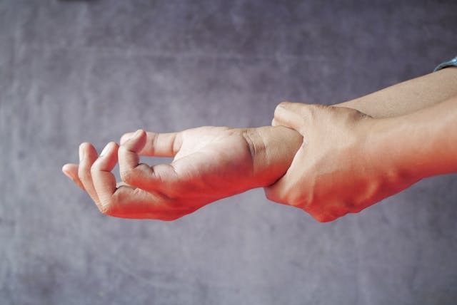 person with wrist pain