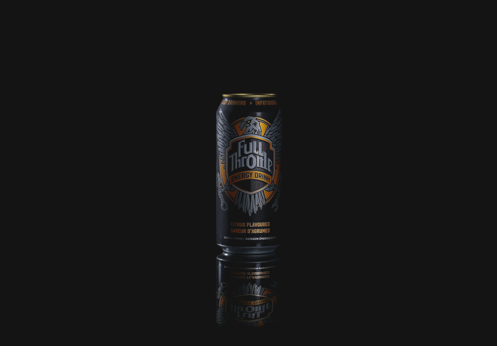Full throttle energy drink can