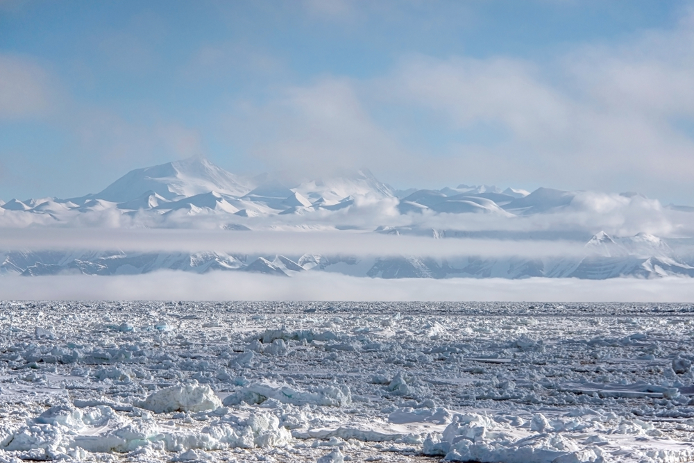 a marvel of frozen mountain ranges covered with ice caps. 
See less
