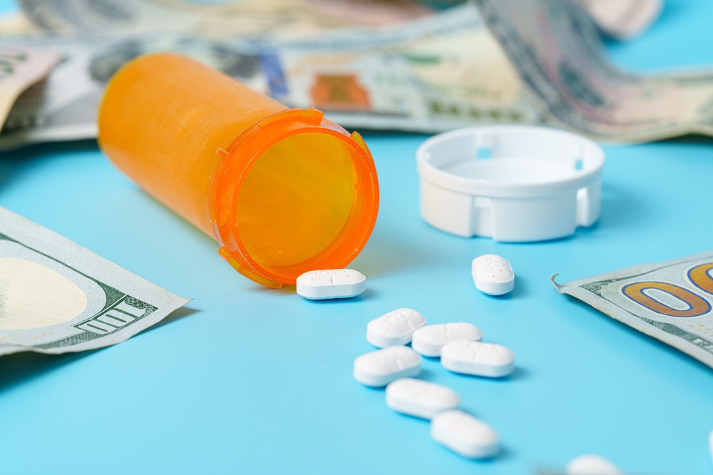 Prescription Drug Costs, Medication Prices, Healthcare Expenses, Pills, Money US Currency