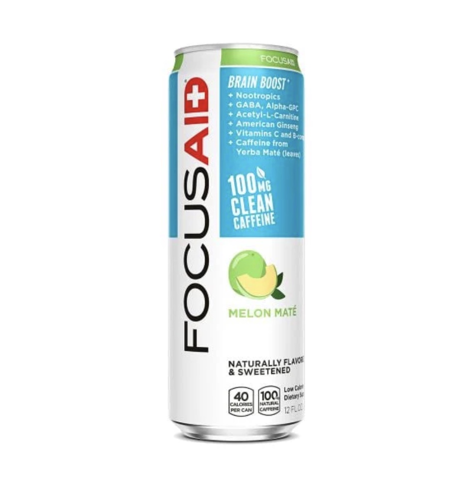 Can of Melon Mate flavoured FocuAid energy drink