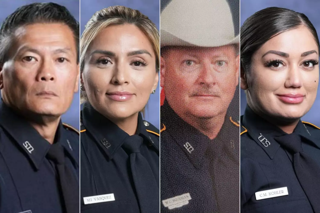 Professional police headshots or Long Nguyen; Maria Vasquez; William Bozeman; Christina Kohler 
