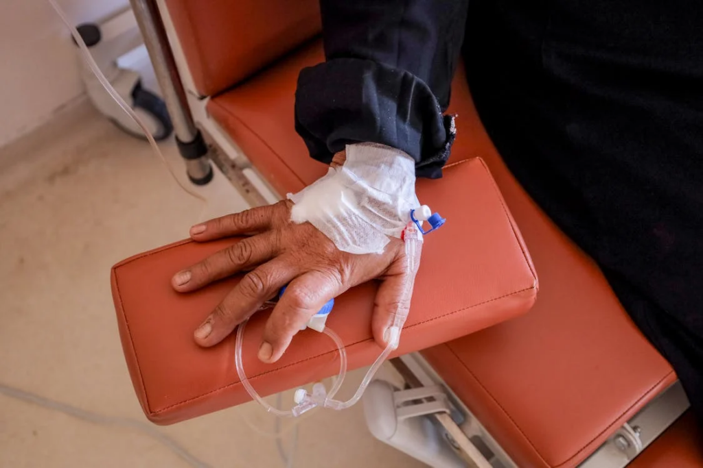 Patient Receiving Chemotherapy Treatment