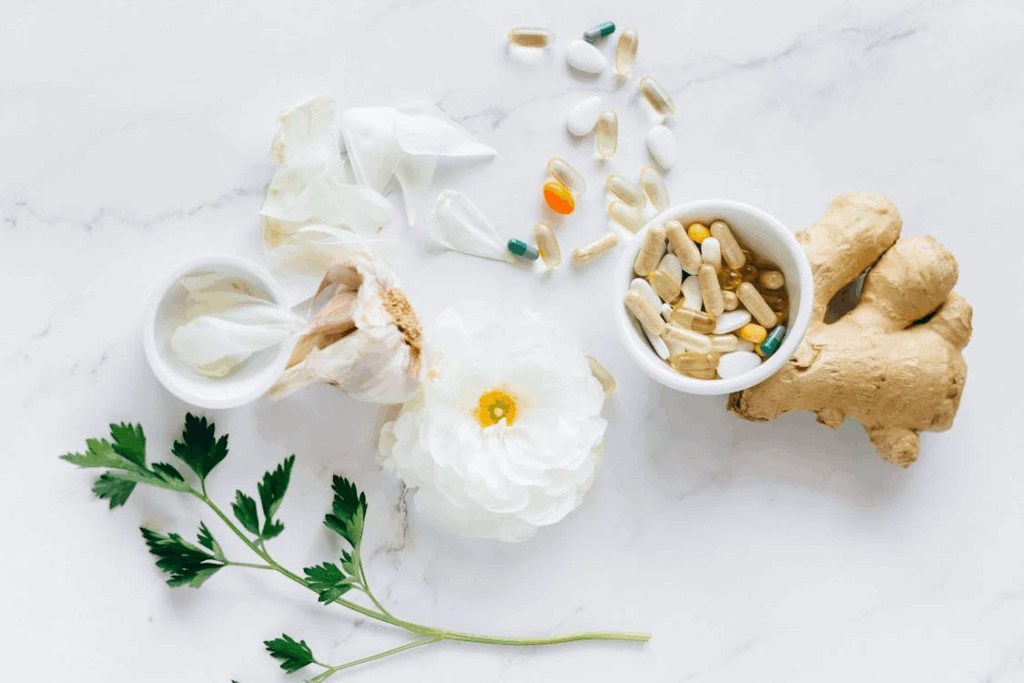 Medicine Capsules on White Table