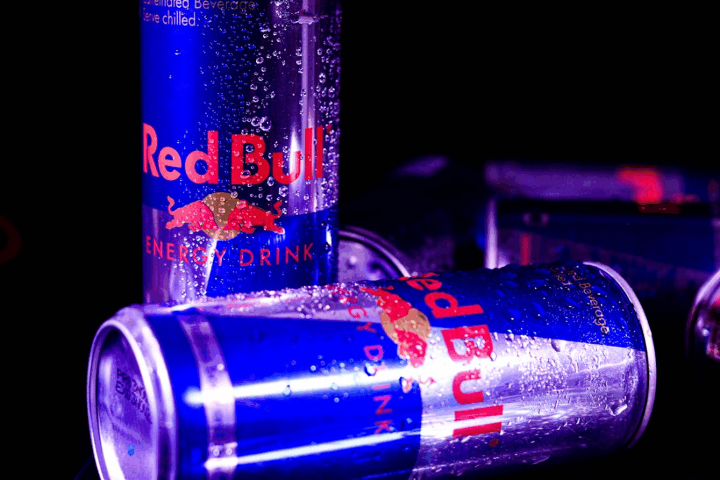 Cans of Red Bull