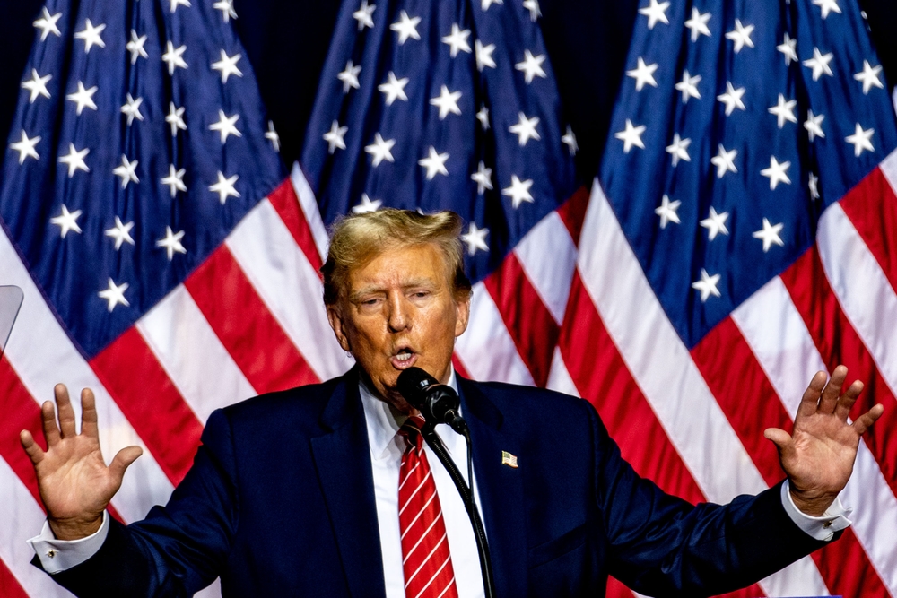 Rome, Georgia, USA. March 9, 2024. Donald Trump, 2024 presidential candidate, at a campaign rally in Rome, Georgia, USA. 
