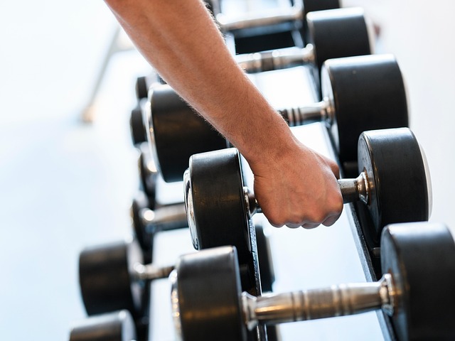 man exercising at gym