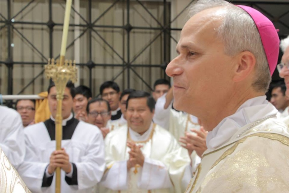 Robert Prevost, upon his appointment as Apostolic Administrator of the Diocese of Chiclayo in Peru. (Frayjhonattan, CC BY-SA 4.0, via Wikimedia Commons)