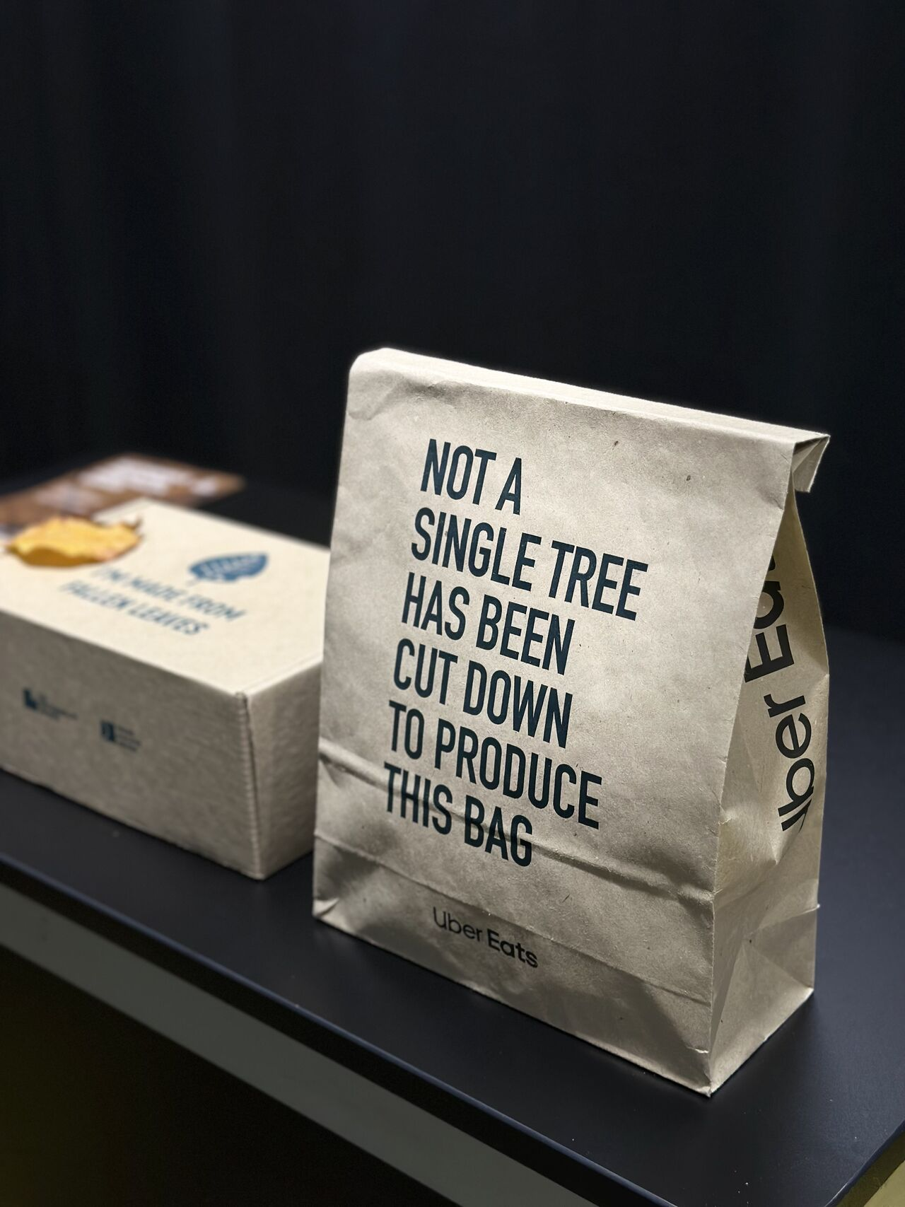 Paper bag made by Releaf Paper by turning leaves into paper. 
