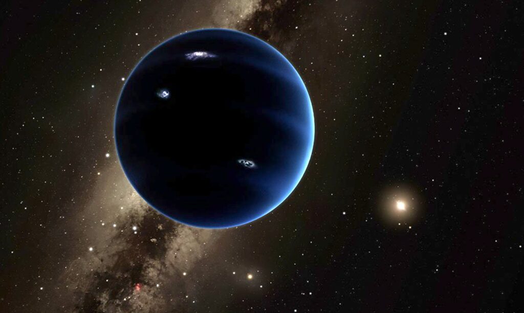 Hypothetical planet nine from the back