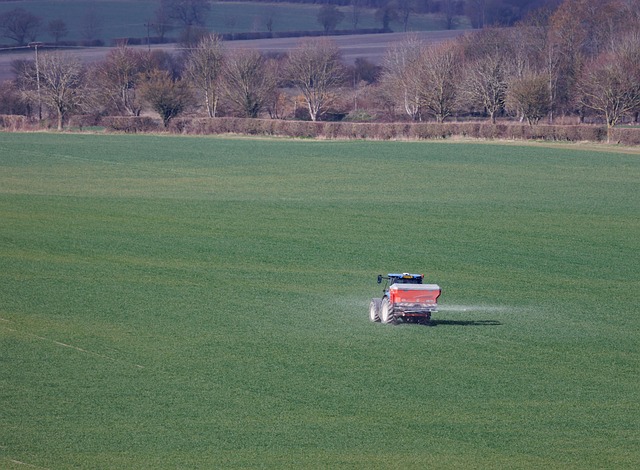 pesticide spray on agricultural land