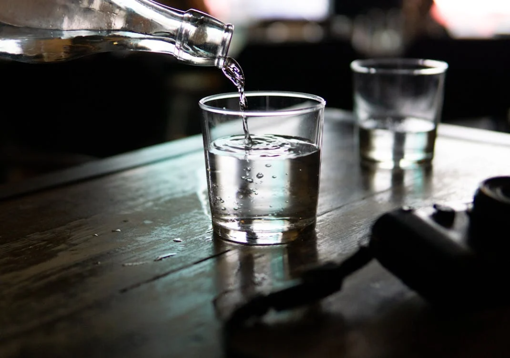 Clear Drinking Glass Filled With Water
