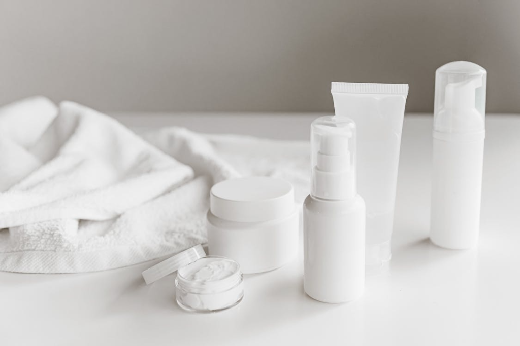 Close-Up Shot of Skincare Products
