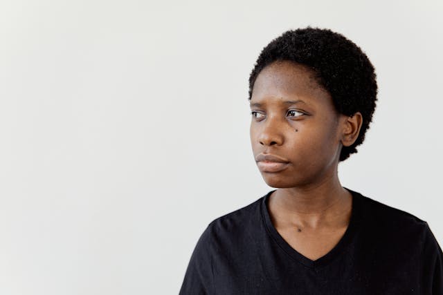 African American with moles