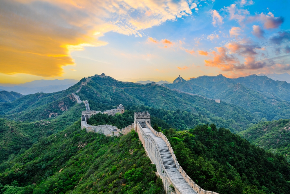 The Great Wall of China. Famous travel destinations in China.