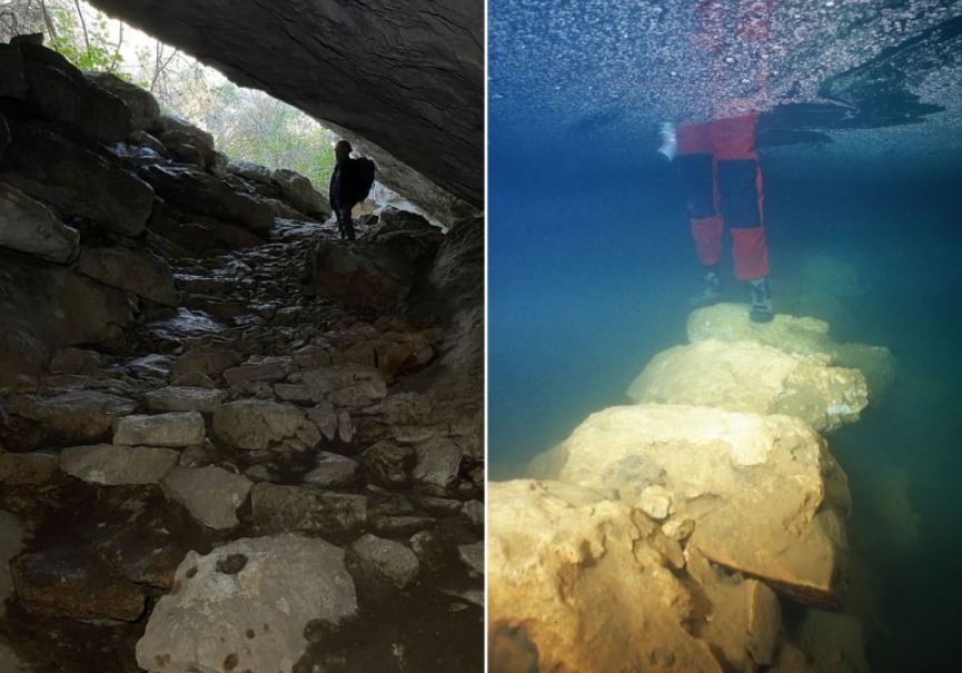 Underwater bridge found  on the island of Mallorca