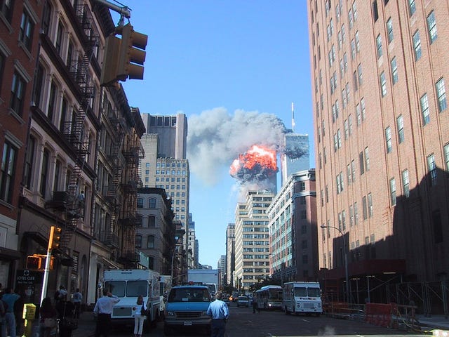 building on fire