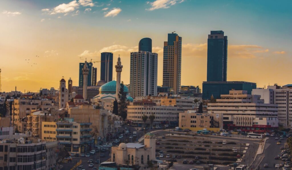 A beautiful view of the Amman cityscape in Jordan
