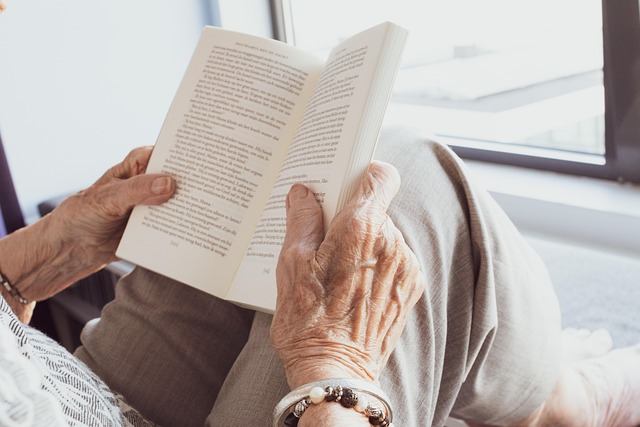 woman reading a book