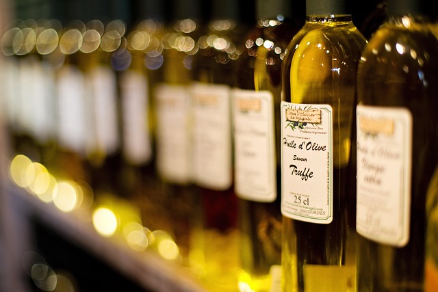 oil shelfs in a store
