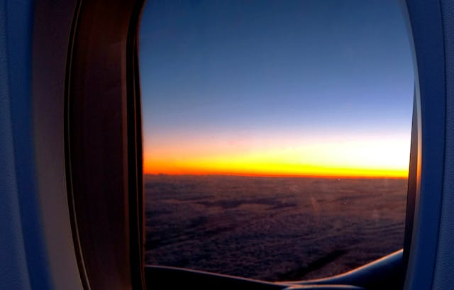 view from airplane window