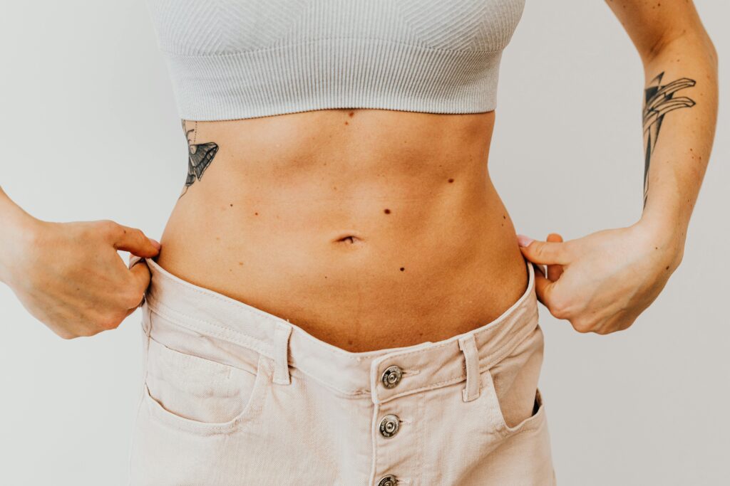 fit and healthy woman's waist