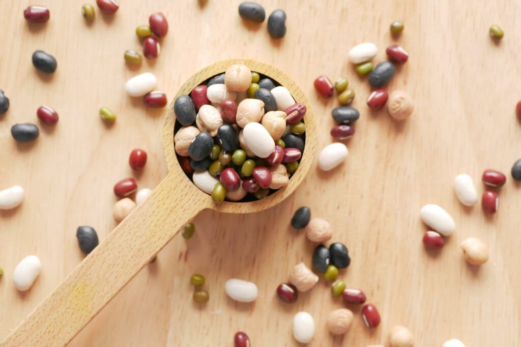 Seeds on a Wooden Spoon