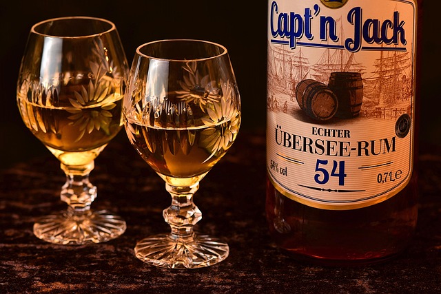 rum and glasses