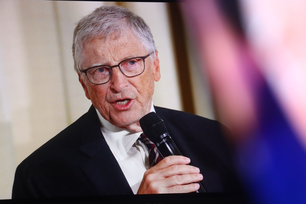 Bill Gates is an American businessman, philanthropist, and computer programming expert. New York, US - 26 Apr 2025
