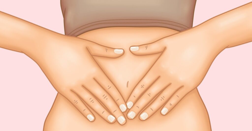 heart hands on stomach