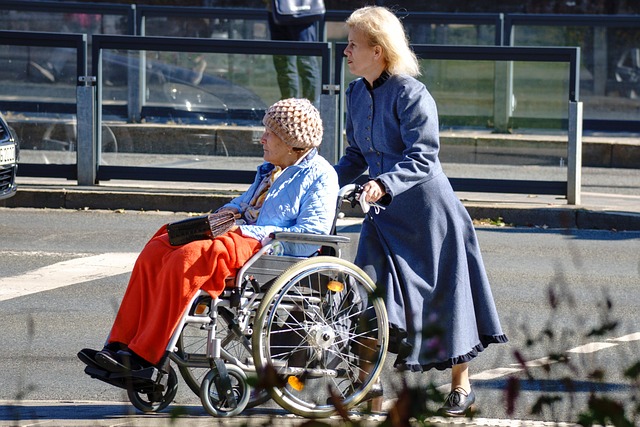 elderly person in a wheel chair