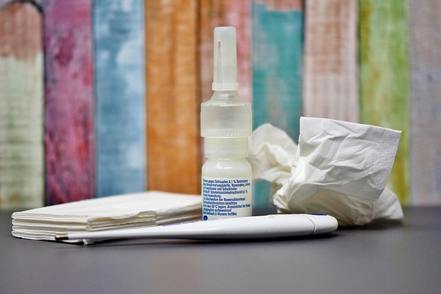 nasal spray and thermometer
