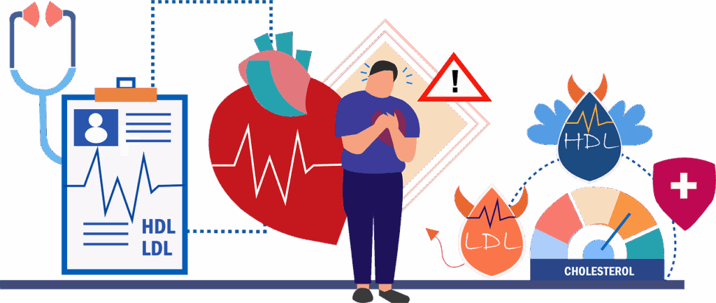 HDL and LDL cholesterol