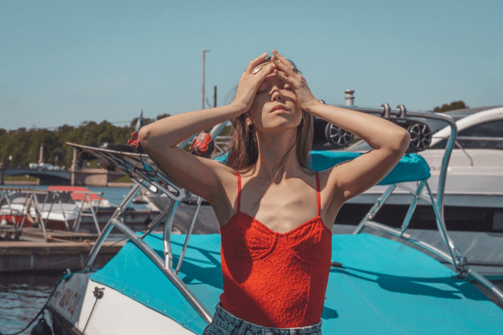 woman in sunlight