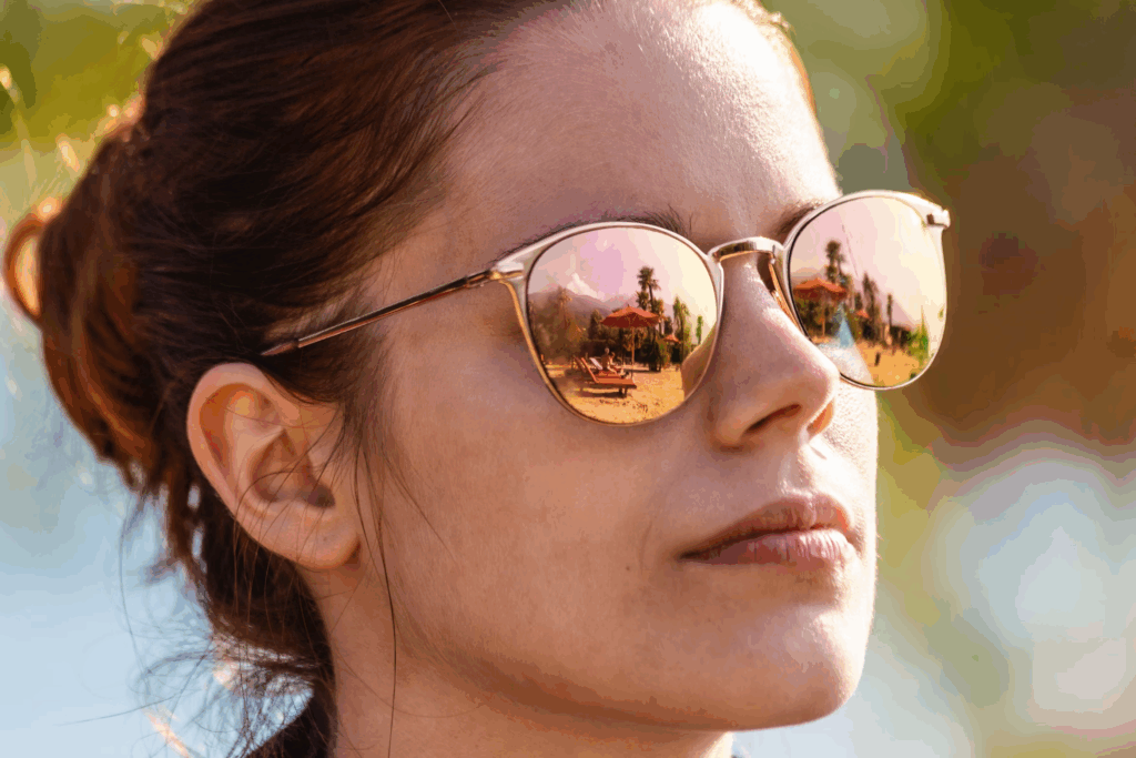 woman wearing sunglasses