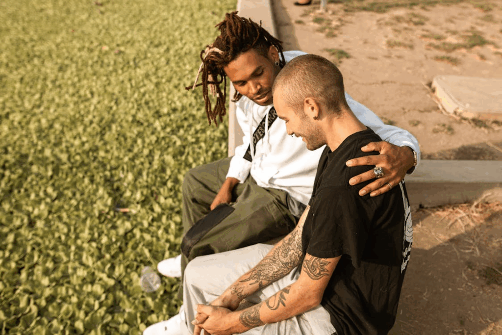 friends talking