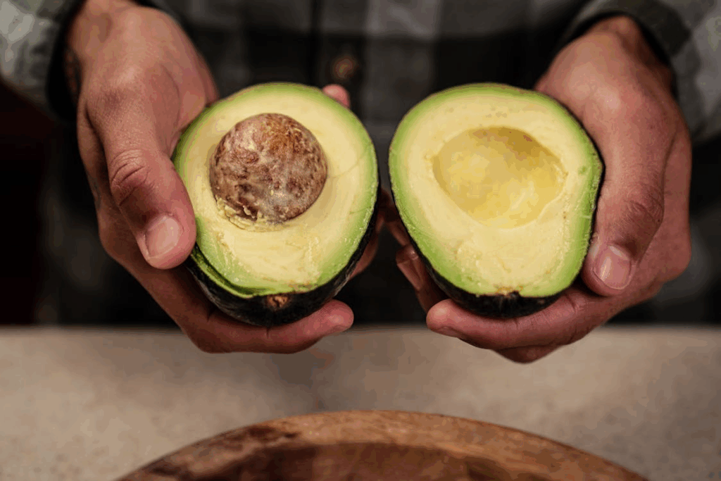 avocado cut in half