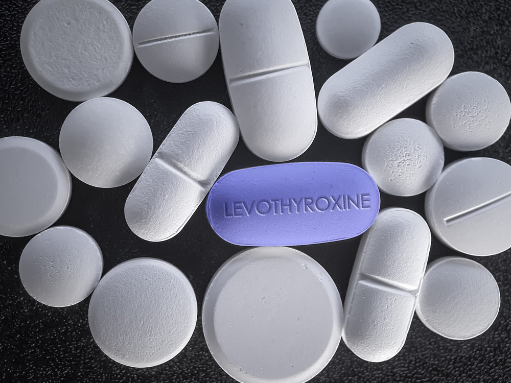 Levothyroxine L-Thyroxine thyroid hormone used to treat tharoid hormone deficiency and severe myxedema coma