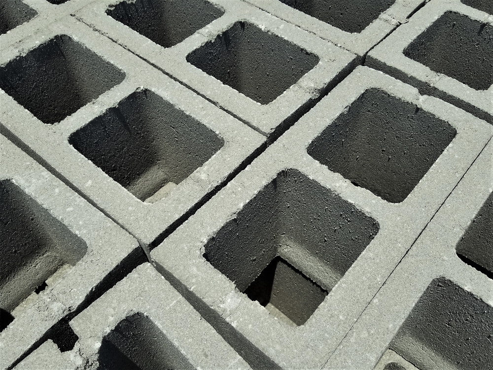 Group of Cement Cinder Blocks