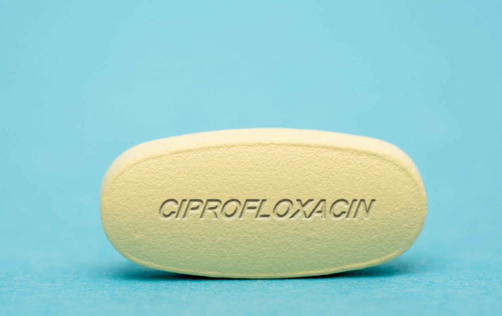 Ciprofloxacin Pharmaceutical medicine pills  tablet  Copy space. Medical concepts.