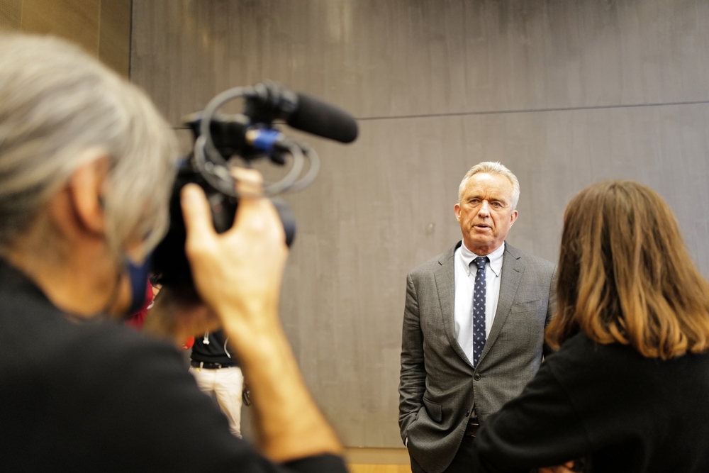 Robert F. Kennedy Jr - November 13, 2021 - Milan, Italy - Kennedy holds a press conference against the vaccine passport introduced in Italy to fight the Covid 19 pandemic
