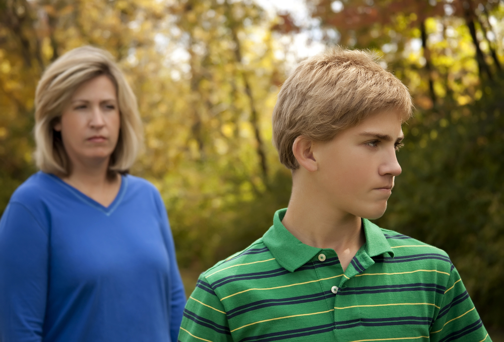 Mother and Teenage Son at Odds