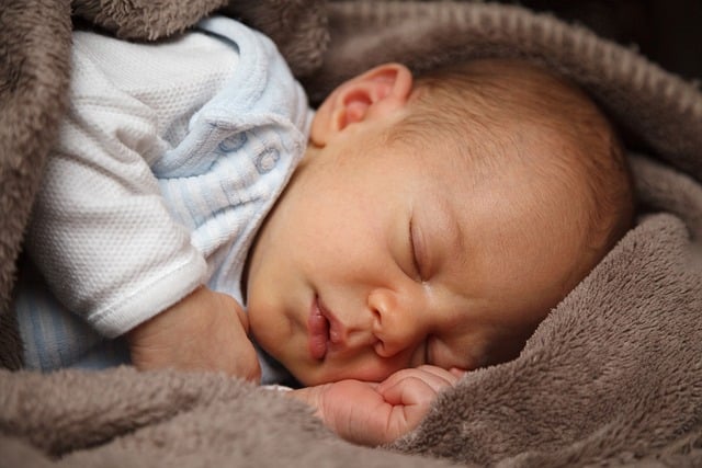 a baby sleeping