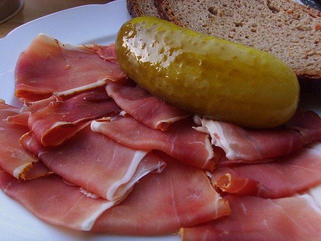 processsed meat on a plate