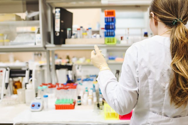 researcher working in a lab