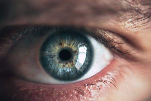 close up of an eye