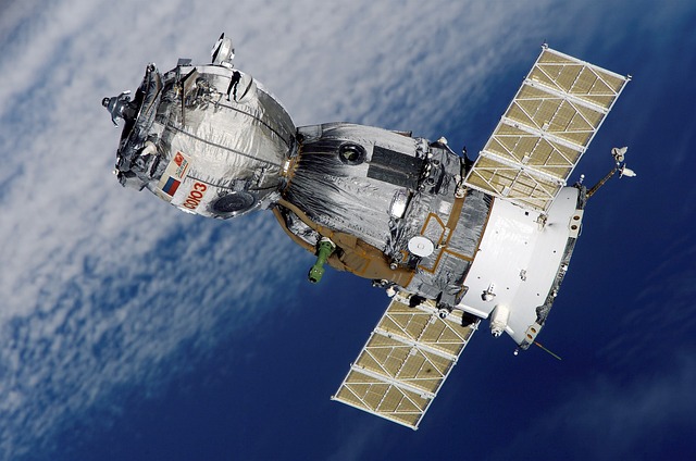 a satellite in space